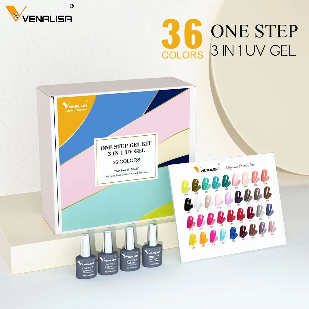 VENALISA VIP4 Kit Nail Gel Polish TPO FREE Full Coverage 36/60 Color Gel Pigment Professional Nail Art Long-lasting Gel Varnish.