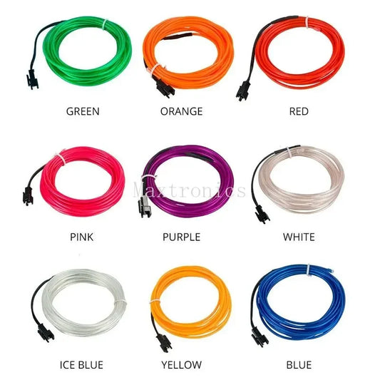 1M/3m/5M LED Neon Licht USB Flexible EL Draht Seil Rohr Wasserdichte LED Streifen Band für Urlaub Dance Party Decor Licht 3V 5V 12V.
