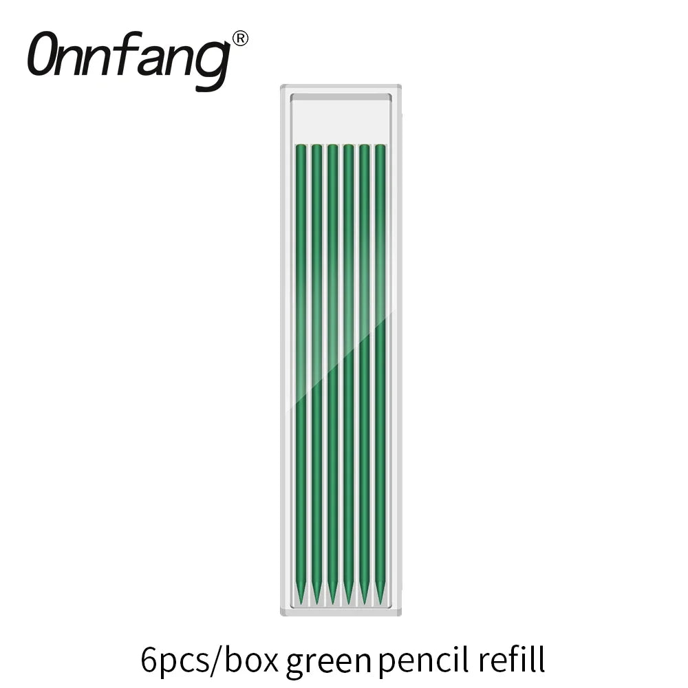 2,8 mm solider Zimmermanns-Druckbleistift mit Spitzer für Holzbearbeitungsbau, langer Kopf, Zimmermannsbleistift, Schreibwarenbedarf