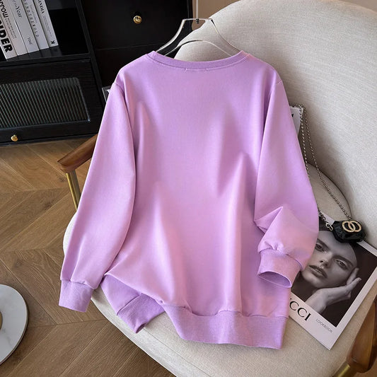 175 kg Plus Größe Damen Büste 170 Frühling Herbst lose Langarm Cartoon Print Pullover Sweatshirts 4XL 5XL 6XL 7XL 8XL 9XL.