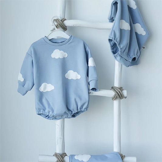 2024 frühling Baby Kleidung Wolke Sweatshirt Strampler Baby Mädchen Jungen Langarm Body Kleidung Neugeborenen 0 Bis 12 Monate 24M Overall.