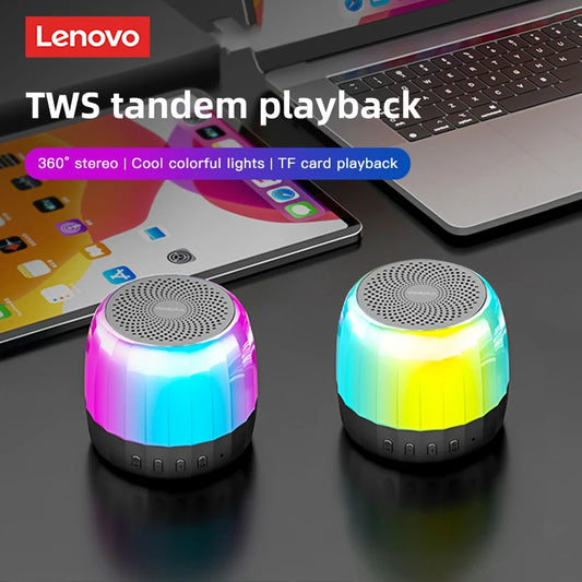 Original Lenovo K3 Plus Wireless Bluetooth Speaker Portable Music Player Cool RGB SoundBox Low Latency HiFi Stereo Loudspeaker.