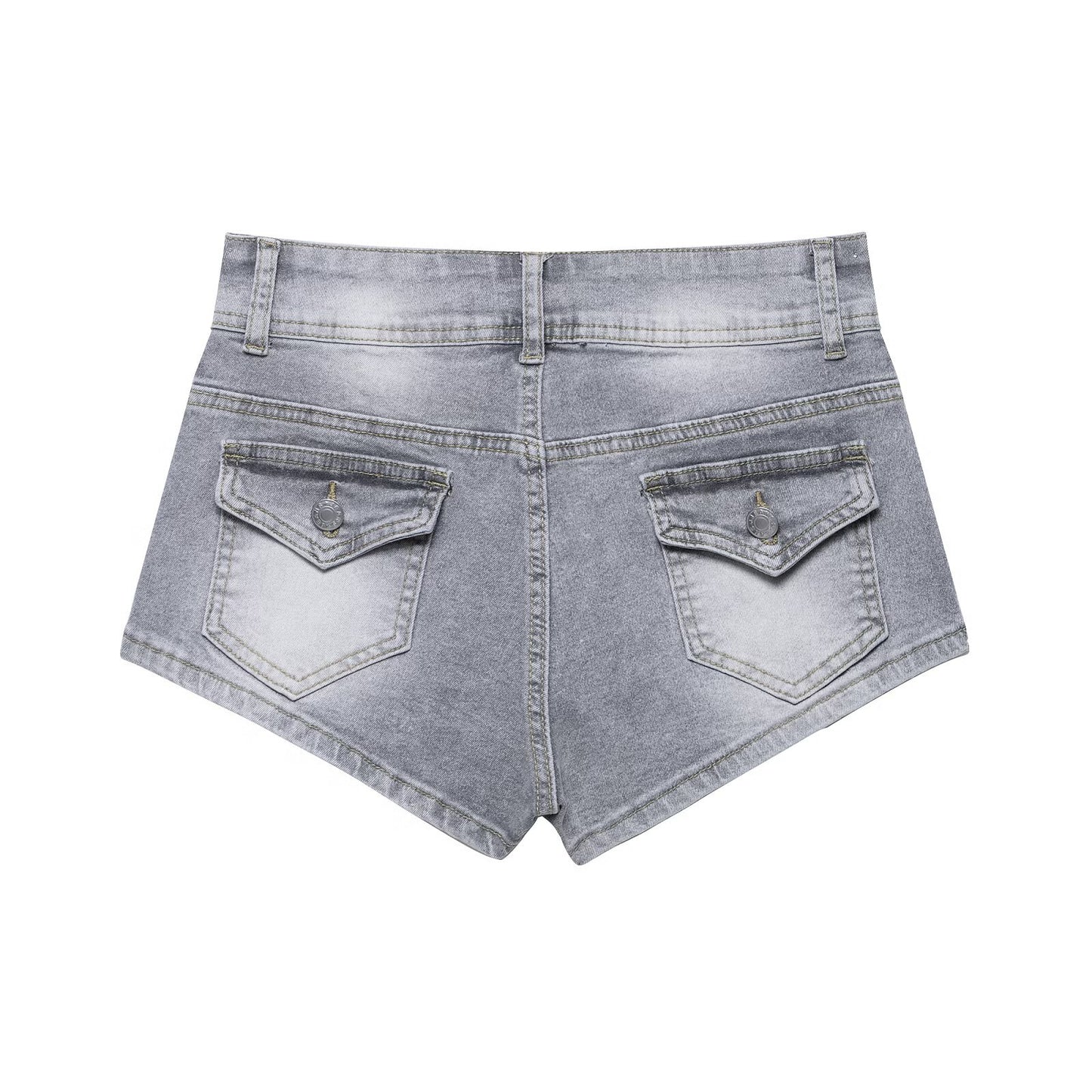European and American Low Waist Navel Sexy Sweet and Spicy Shorts Slim Jeans for Women.