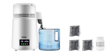 SucceBuy 4L Water Distiller Purifier Filter 1 L/H Distilling Speed Dispenser Drinking Bottle Softener Touch Screen Home Use