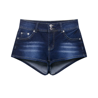 European and American Low Waist Navel Sexy Sweet and Spicy Shorts Slim Jeans for Women.
