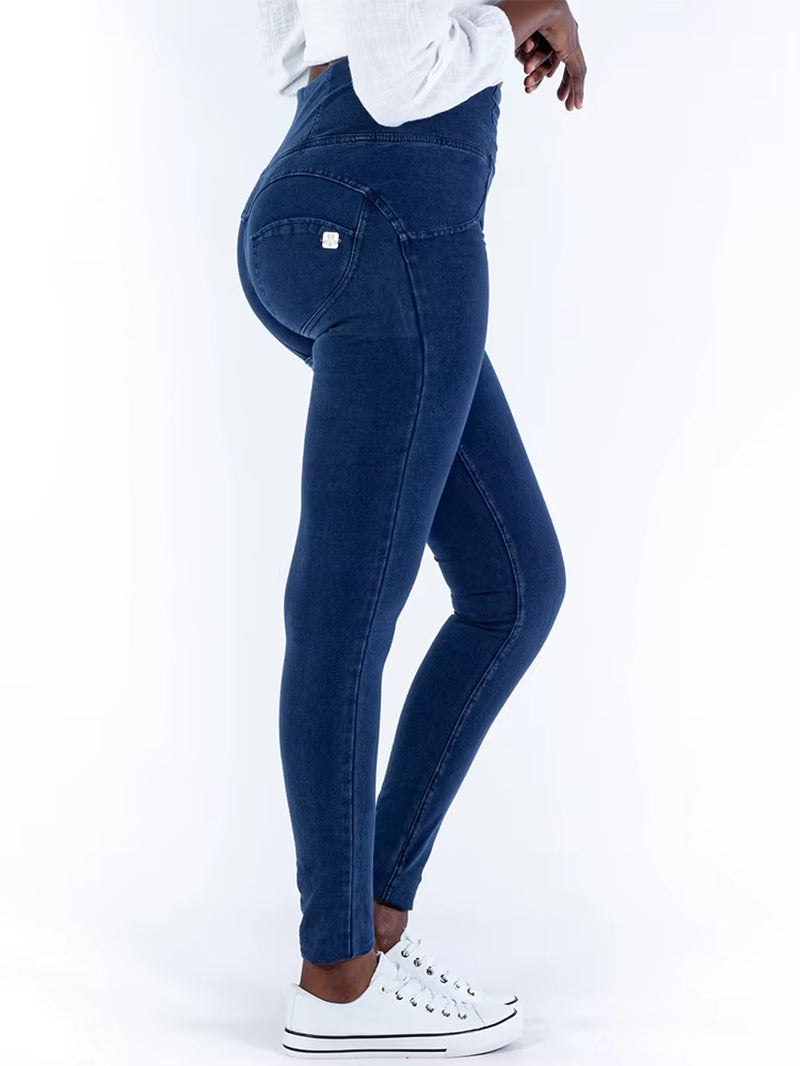 Melody Grey High Waist Zipper Fly Jeans Jeggings.