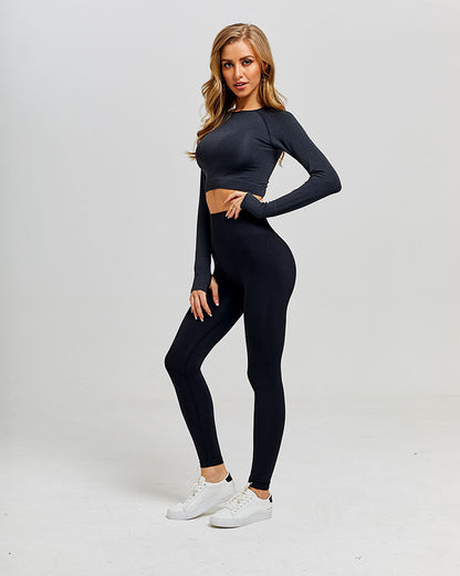 New Seamless Yoga Top Long Sleeve Workout Tops For Women Fitness Gym Crop Top Athletic Gym Shirts Women Sportswear Active.