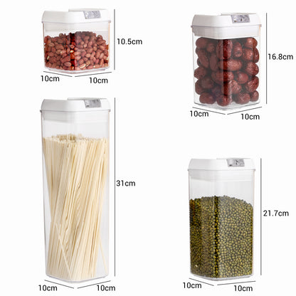 FAIS DU Food Storage Jar With Lid Kitchen Container Kitchen Organizer Stackable Dustproof Moisture Resistant Kitchen Accessories.