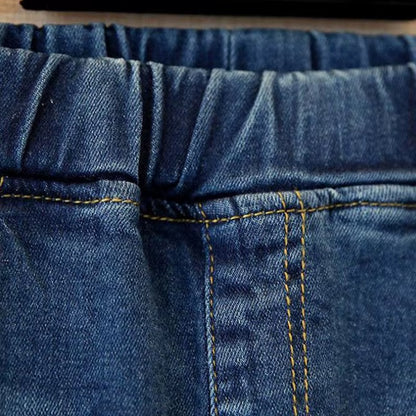 Cute Cartoon Pattern Kids Jeans Spring Autumn Winter Lovely Cat High Quality Children Pants Casual Trouses Baby Girls Jeans.