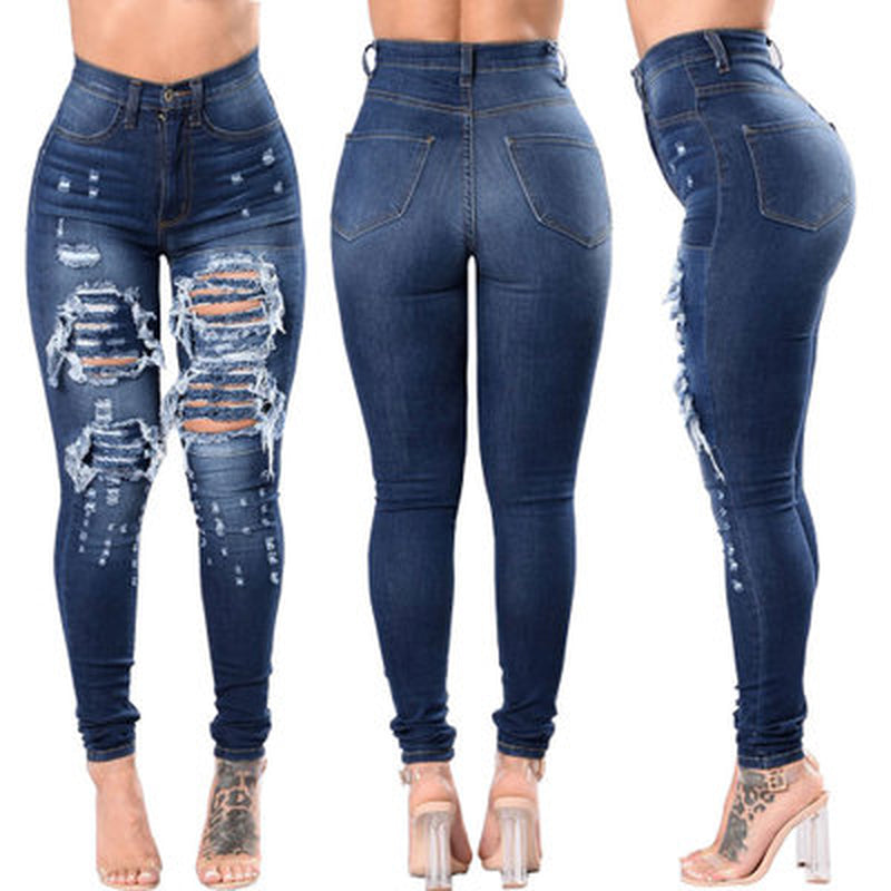 Women'S Ripped Jeans Pants.