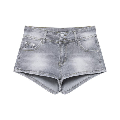 European and American Low Waist Navel Sexy Sweet and Spicy Shorts Slim Jeans for Women.
