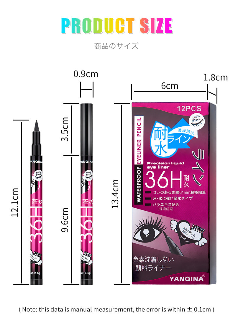 Hot Sale Makeup Black Liquid Eyeliner Waterproof Make Up Beauty Cosmestics Eye Liner Pencil Pen 8862#.
