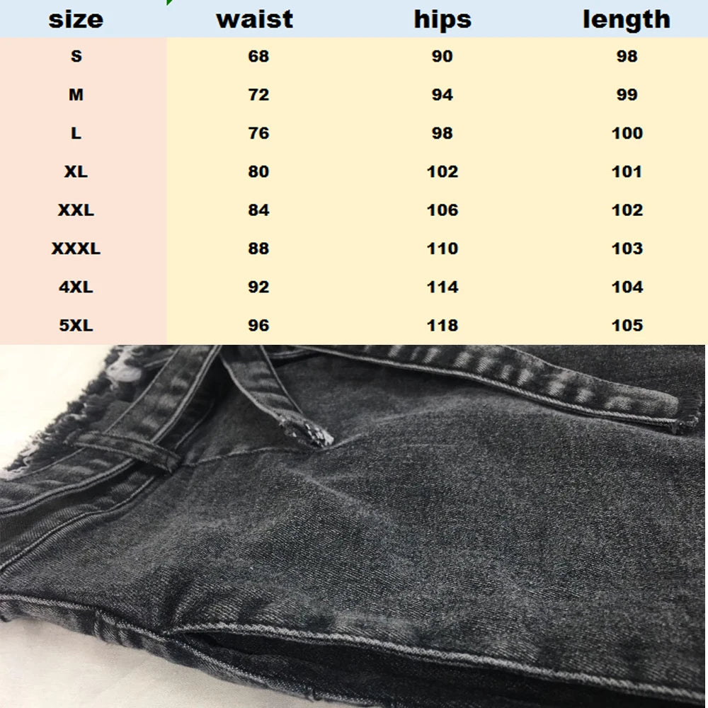 High Waist Jeans for Women Slim Stretch Denim Jean Bodycon Tassel Belt Bandage Skinny Push up Jeans Woman Clothe 4XL 5XL.