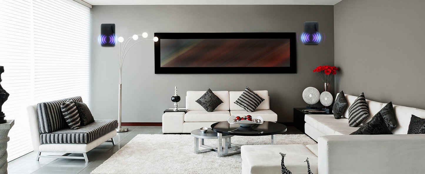 Herdio 3.5" Outdoor Bluetooth Speakers Waterproof 200W 3 Way Upgrade Premium Wall Mount Speakers Durable Mountable Loud Sound