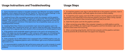 AOOSTAR AG02/AG01 EGPU Dock with OCuLink & USB4 Dual Ports, PCIe 4.0 x4 High Speed for Laptop Mini PC External Graphics Card.