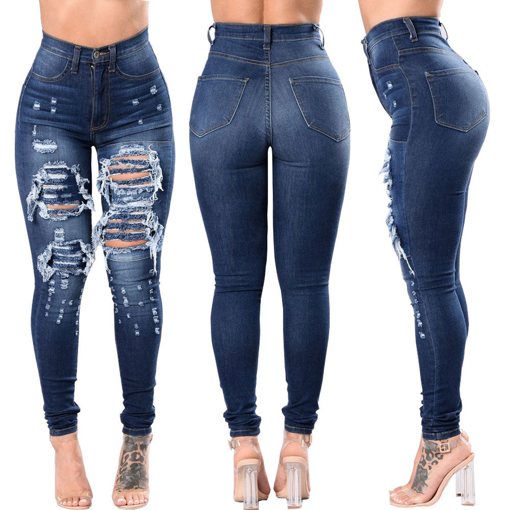Women'S Ripped Jeans Pants.