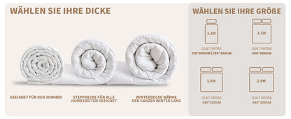 Good Nite Winter 460 GSM Extra Thick Quilt  - et Warm Winter  - et Soft and Cozy Blanket White.