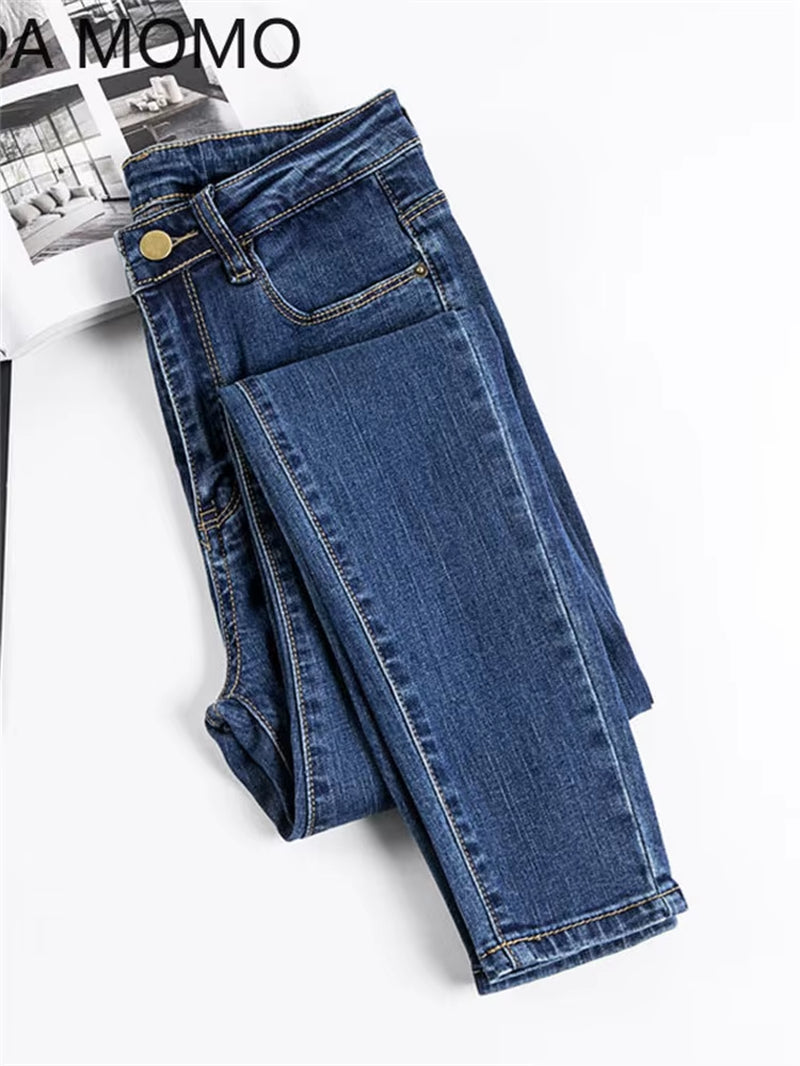 Jeans Female Denim Pants Black Color Womens Jeans Woman Donna Stretch Bottoms Skinny Pants for Women Trousers.