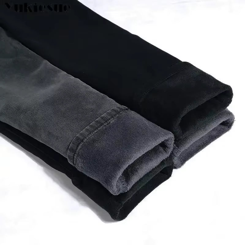 2022 Winter Jeans for Women High Waist Jeans Female Trousers Thickened Jeans Clothe Velvet Thick Warm Push up Mom Jeans Woman.