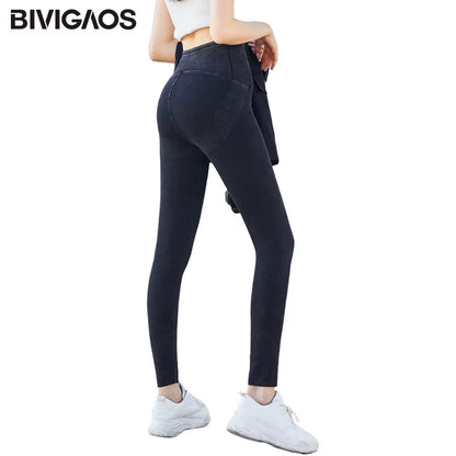 Women Elastic Push up Jeans High Waist Shaping Pencil Pants Slim Skinny Jeans Jeggings Sexy Leggings for Fitness.