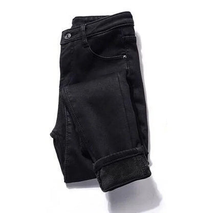 2022 Winter Jeans for Women High Waist Jeans Female Trousers Thickened Jeans Clothe Velvet Thick Warm Push up Mom Jeans Woman.