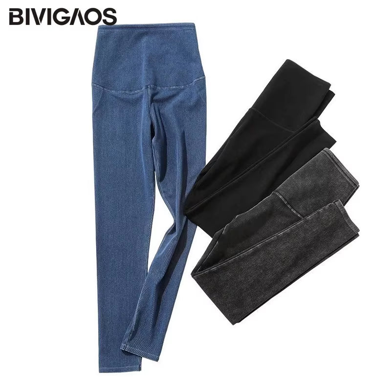 Women Elastic Push up Jeans High Waist Shaping Pencil Pants Slim Skinny Jeans Jeggings Sexy Leggings for Fitness.