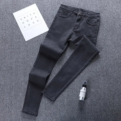 New Skinny Jeans for Women Female Pant Slim Elastic plus Size Stretch Jeans plus Size Denim Blue Skinny Pencil Pant Trousers.