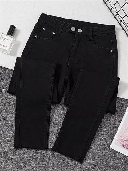 Jeans Female Denim Pants Black Womens Jeans Woman Donna Stretch Bottoms Feminino Skinny Pants for Women Trousers.