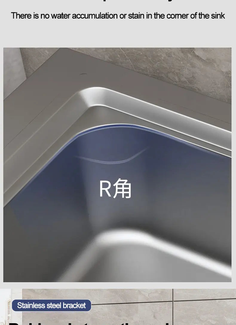 304 stainless steel sink, single-sink sink, household vegetable-washing sink, under-sink sink, large single sink, kitchen water