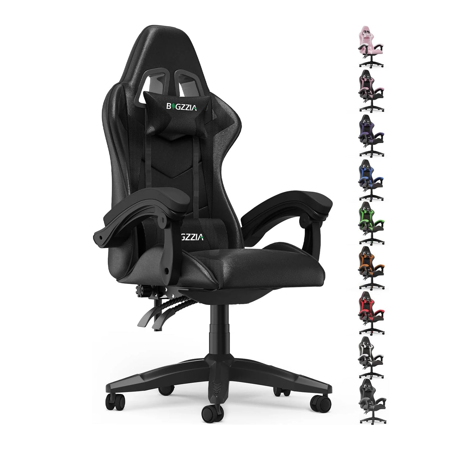 bigzzia Ergonomic Gaming Chair PC Chair Computer Chair Gaming Chair Breathable Office Chair with Cushion, Reclining Back Support