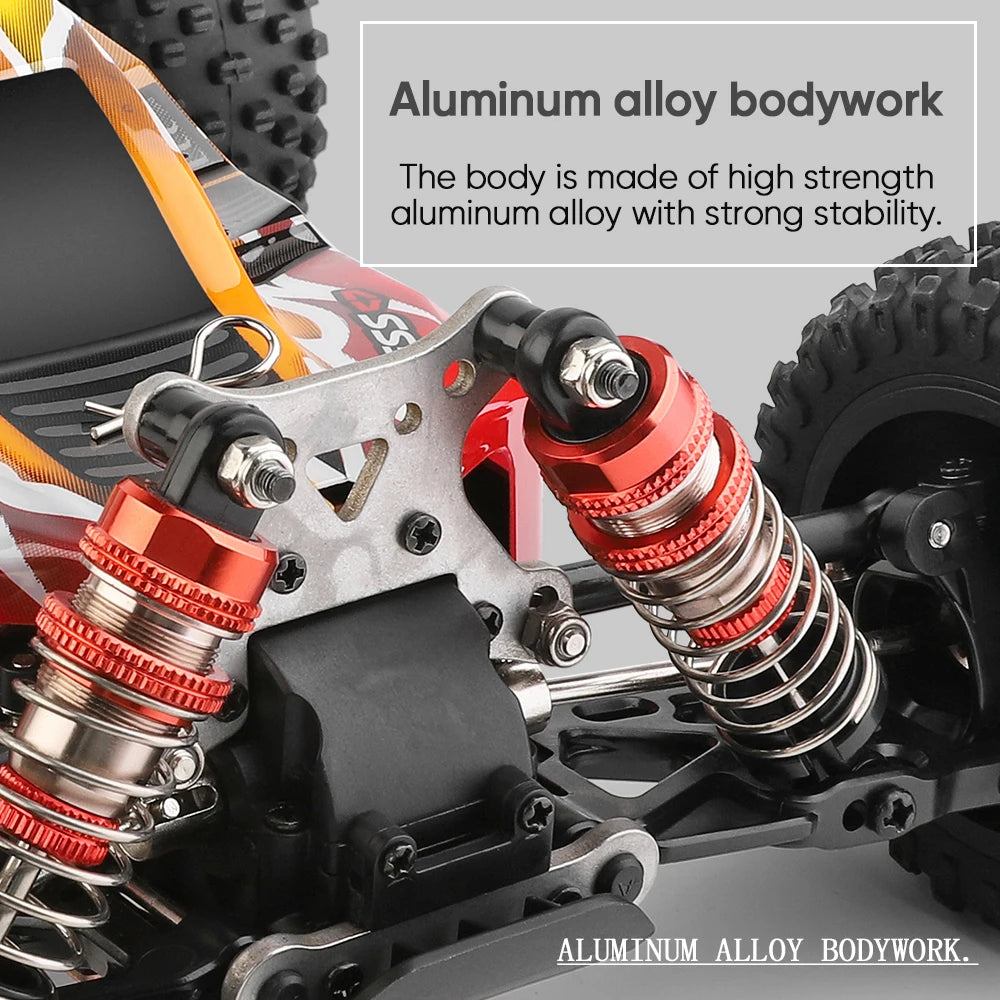 WLtoys 144010 144001 75KM/H 2.4G RC Car Brushless 4WD Electric High Speed Off-Road Remote Control Drift Toys for Children Racing.