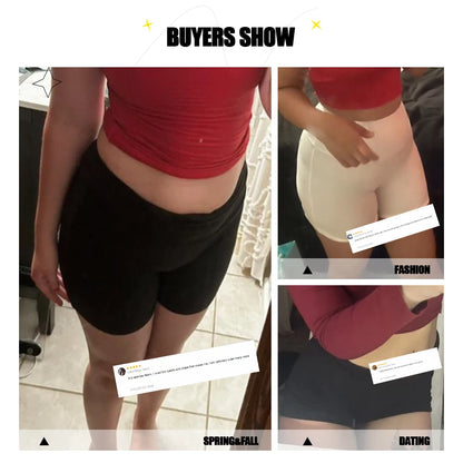 Mia Muse Women's Shorts All Season Casual Basics Solid Color Natural Waist Short Slim Daily Shorts.