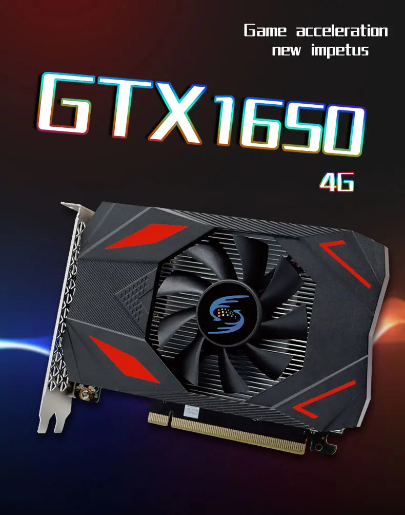 GTX1650 4GB desktop Graphics Card GAMING Gamer 128Bit GDDR6 Laptop chip PCI Express 3.0 Video Cards For PC DVI DP.