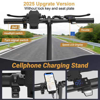 JUICEASE 500W Electric Scooter 10.4/22.5AH Battery Phone Holder Powerful Escooter 45-100KM Max Range Smart Electric Kick Scooter.