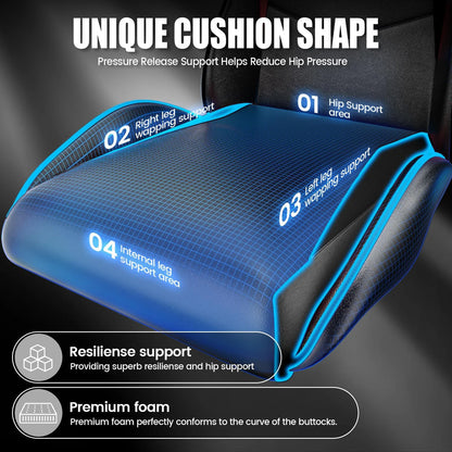 bigzzia Ergonomic Gaming Chair PC Chair Computer Chair Gaming Chair Breathable Office Chair with Cushion, Reclining Back Support