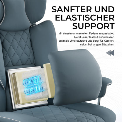 GTPLAYER Gaming Stuhl, Bürostuhl mit Taschenfeder-Lendenwirbelstütze, ergonomischer und komfortabler breiter Büro-Computersessel