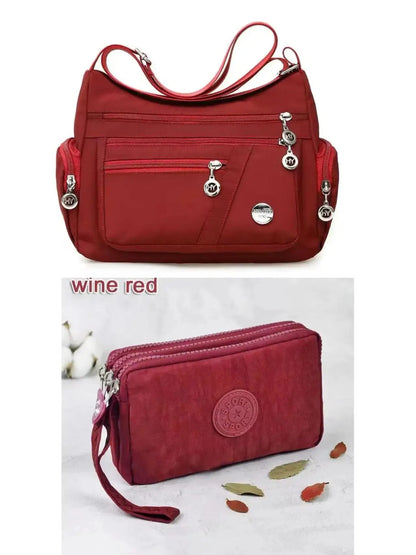 Women Nylon Waterproof Bag Messenger Bags For Lady Crossbody Large Capacity Travel Shoulder Bag Casual Handbags High Quality