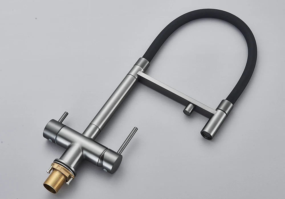 Black Grey Filtered Kitchen Faucet Water Filter Kitchen Faucets Filter Faucet Mixer Water Purification Water Drinking Water Taps