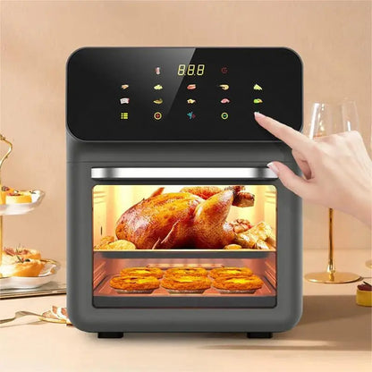 10L wide Capacity Air Fryer 1500W Multifunctional doing Machine Visual LED Touch screening 360 ° Convection Electric all-Free Air.