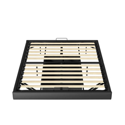 WoodenAura Polsterbett Bettgestell Doppelbettgestell, Geräusche leicht aufzubauen. Kunstleder-Bettrahmen 160 x 200 cm  modernes