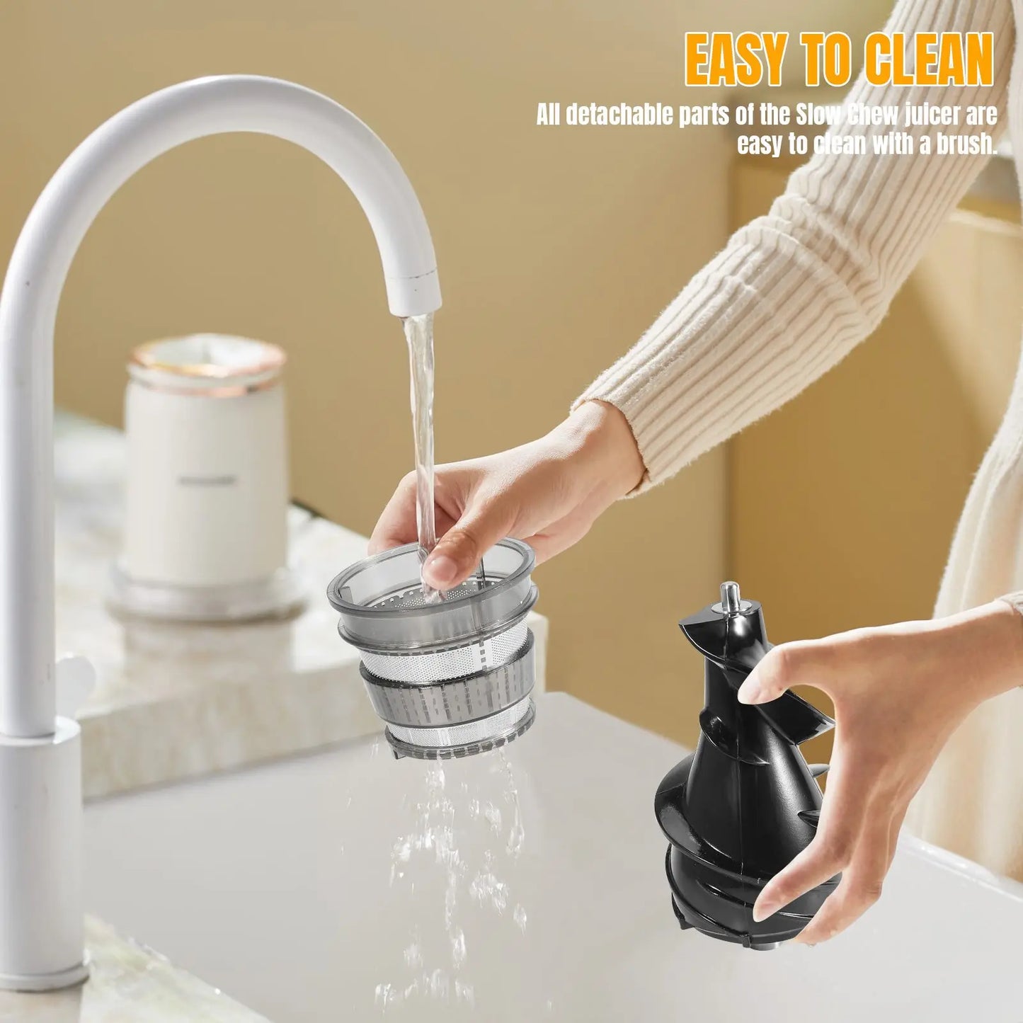 Full automatic wide-diameter multifunctional House fruit juicer portable juice redeparation juice juicer.