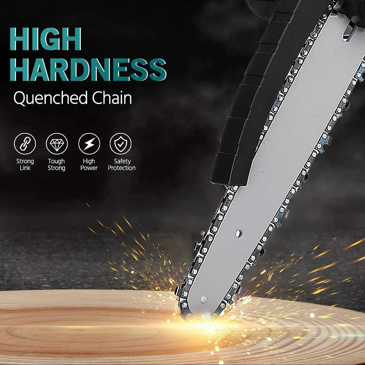 8 Zoll 3000 W kabellose elektrische Kettensägen, leistungsstarke Astsäge, Holzbearbeitung, Garten-Trimmsägen, Elektrowerkzeuge für Makita 18 V Akku