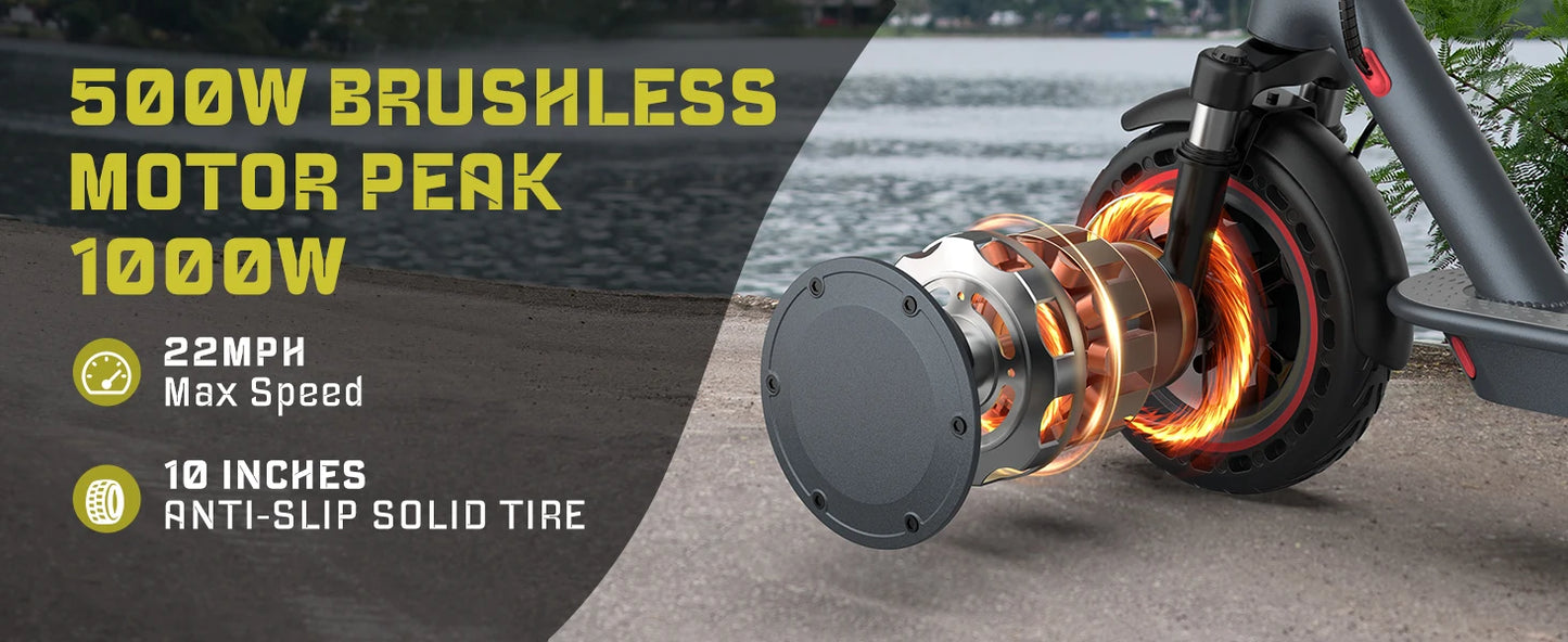 JUICEASE 2025 Solid Tire Electric Scooter 8.5/10 Inch 25/35KM Range Waterproof Escooter 31/35KM/H Fast Speed Scooter Electric