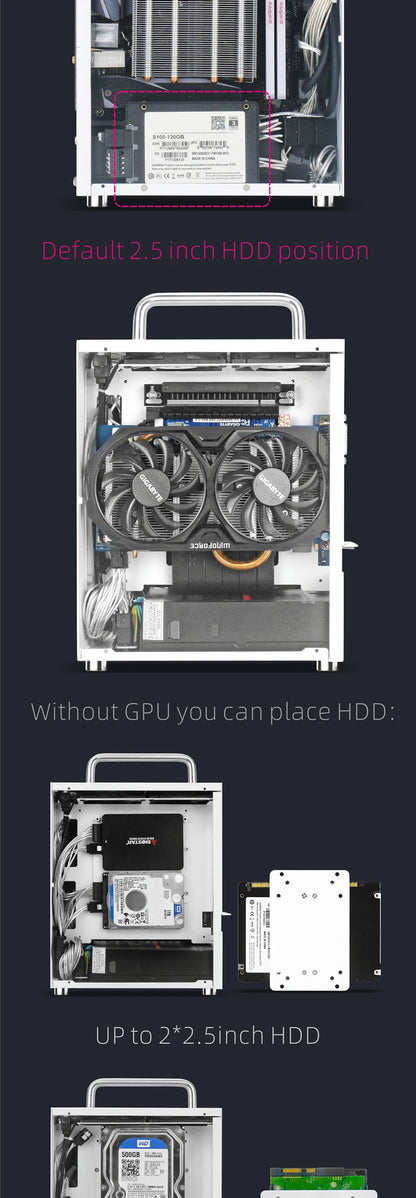 METALFISH S3 MINI ITX Case Aluminum 5 Litre PC Gaming Small Chassis With Handle Support RTX3060/13600 Computer Compact A4 Case.