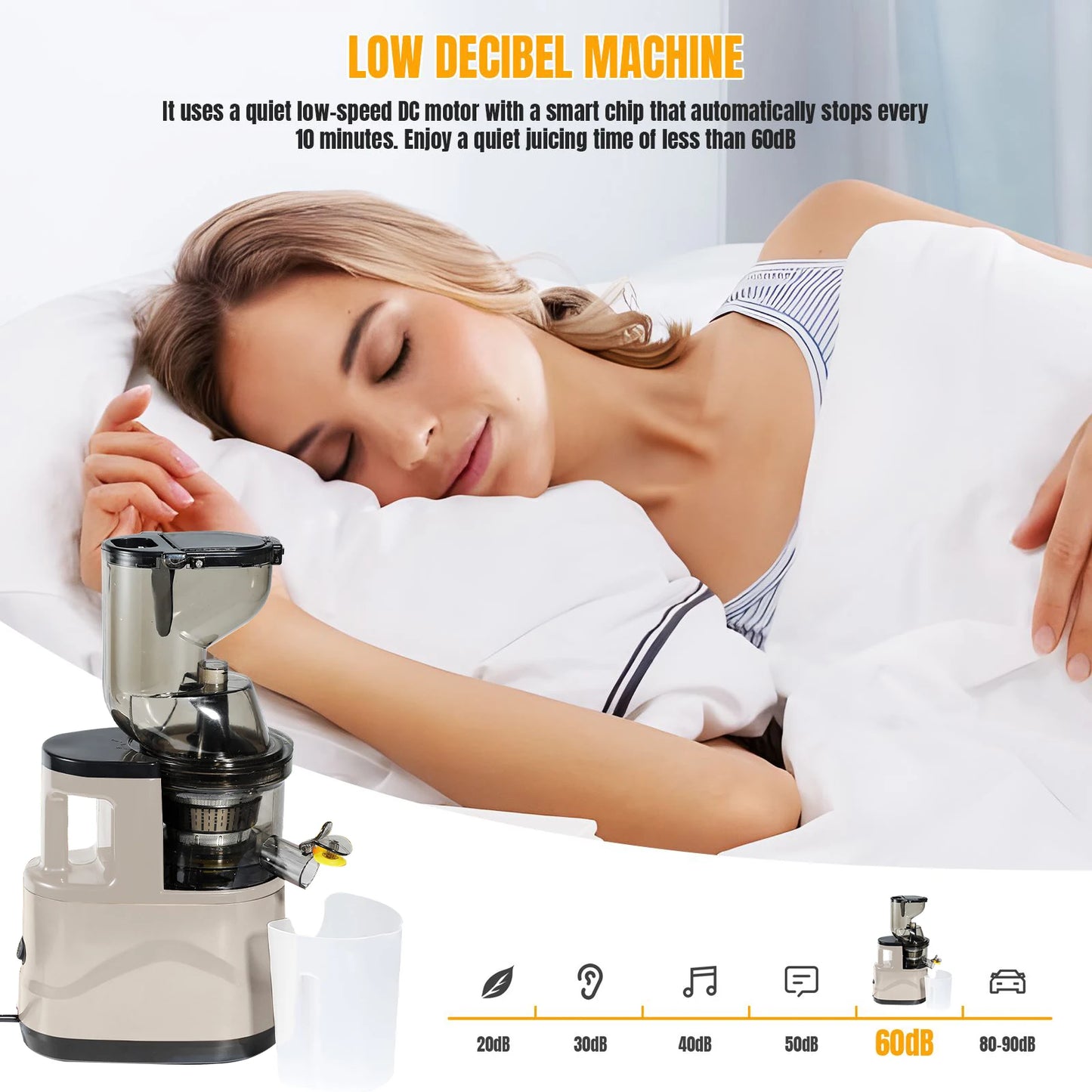 Full automatic wide-diameter multifunctional House fruit juicer portable juice redeparation juice juicer.