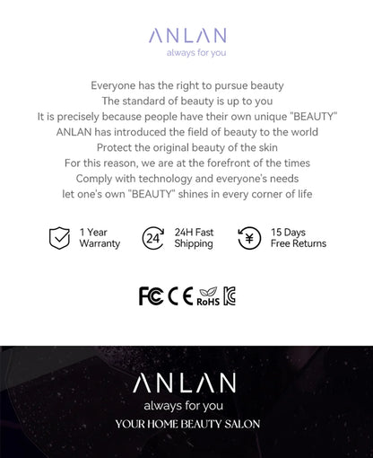 ANLAN Multifunction Skincare Device Pro 18K Gold Face Radio Frequency With Hot Cold EMS Facial Lifting Beauty Skin Care Massager.