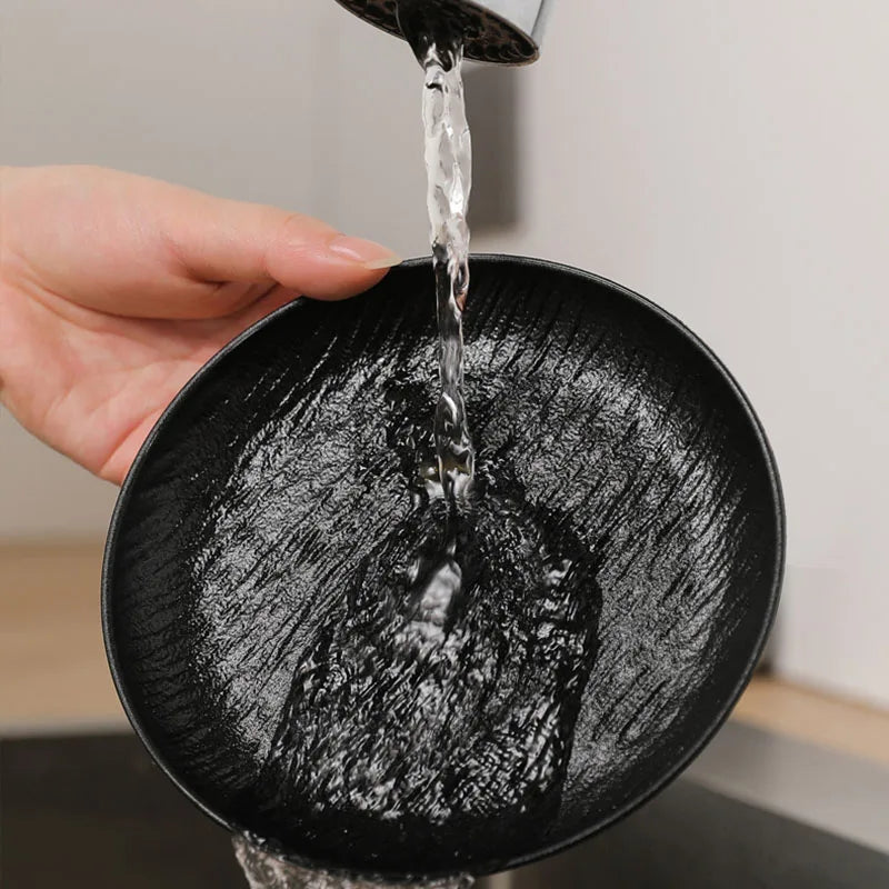 INS Stone Grain Bone Plate Relief Premium Steak Dining for Simple western Food Plate Salad Plate Special Look Household Items.