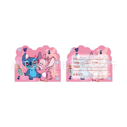 Disney Rosa Stich Geburtstag Party Dekorationen Mädchen Einweg Geschirr Ballon Kuchen Topper Tischdecken Liefert Baby Dusche