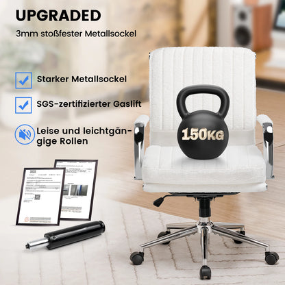 COMHOMA Chefsessel Bürostuhl Ergonomischer Schreibtischstuhl Drehstuhl Computerstuhl mit Armlehnen Schminktisch Stuhl