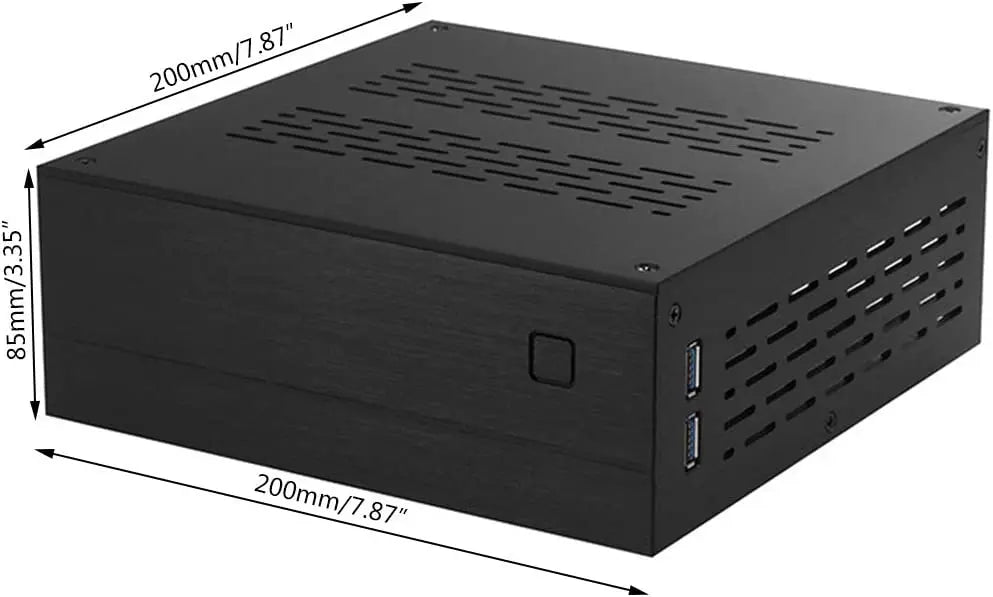 HTPC ITX Case Mini Chassis Computer Aluminum Steel Plate Case Desktop Case Gamer PC Case Gaming Computer Case.